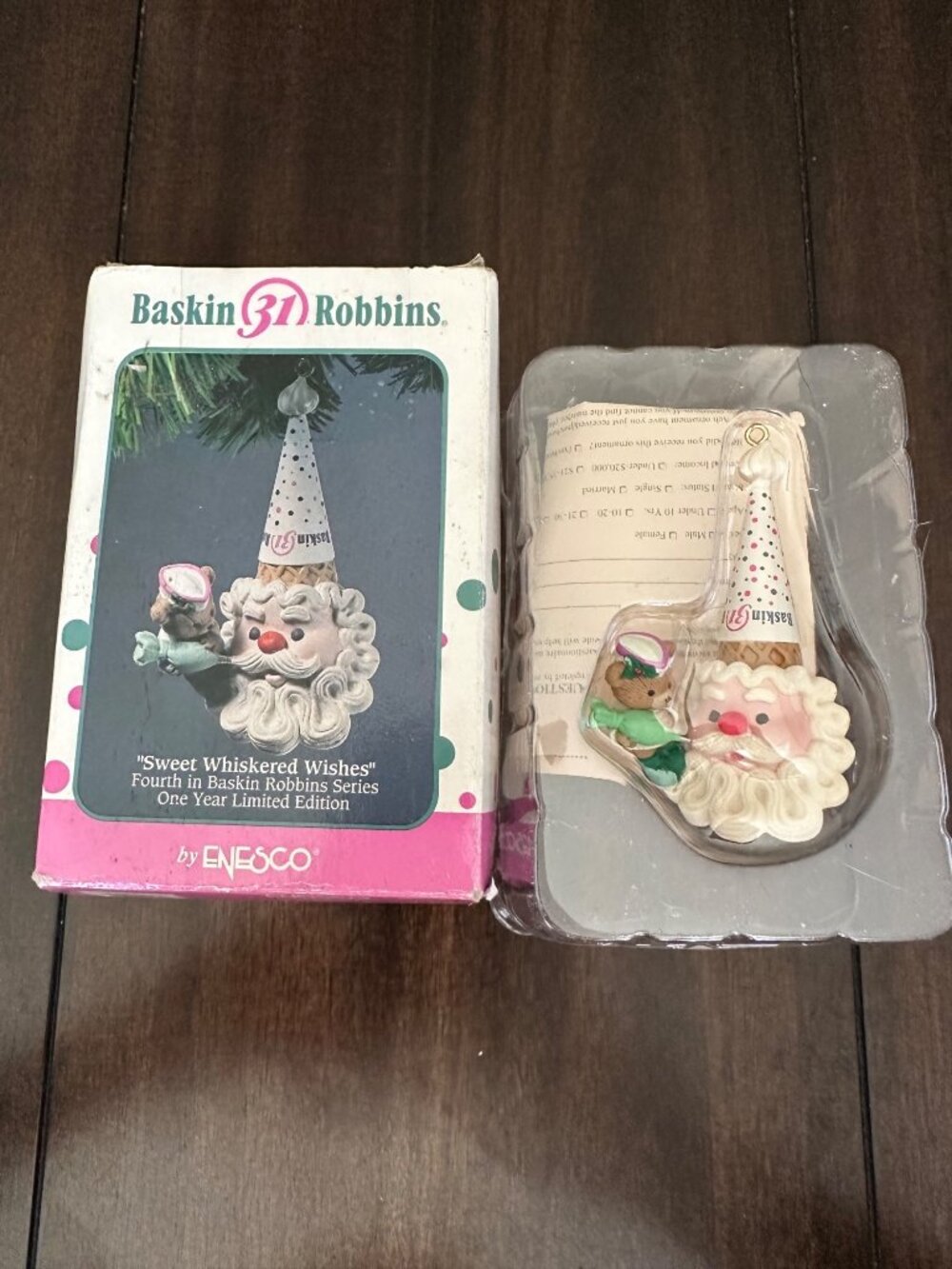 Baskin Robbins Sweet Whiskered Wishes Ornament Enesco One Year Limited Edition